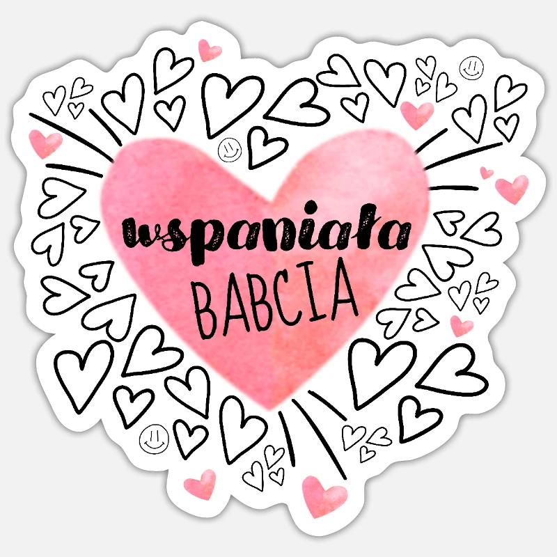 Wunderschöne Oma - Sticker Größe S (10 x 10 cm) - Mattweiß