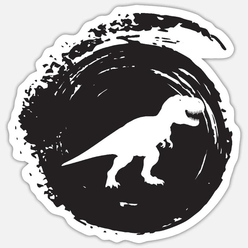 Dinosaurier Urzeit Museum - Sticker Größe S (10 x 10 cm) - Mattweiß