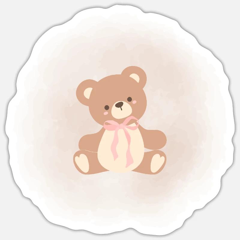 Cute Teddy - Sticker size S (10 x 10 cm) - white matte