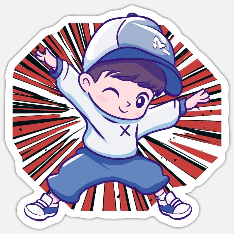 Breakdance Breakdancing Sticker taille S (10 x 10 cm)