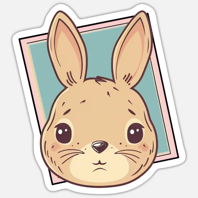 Bunny Easter Bunny Bunny - Sticker size S (10 x 10 cm) - white matte