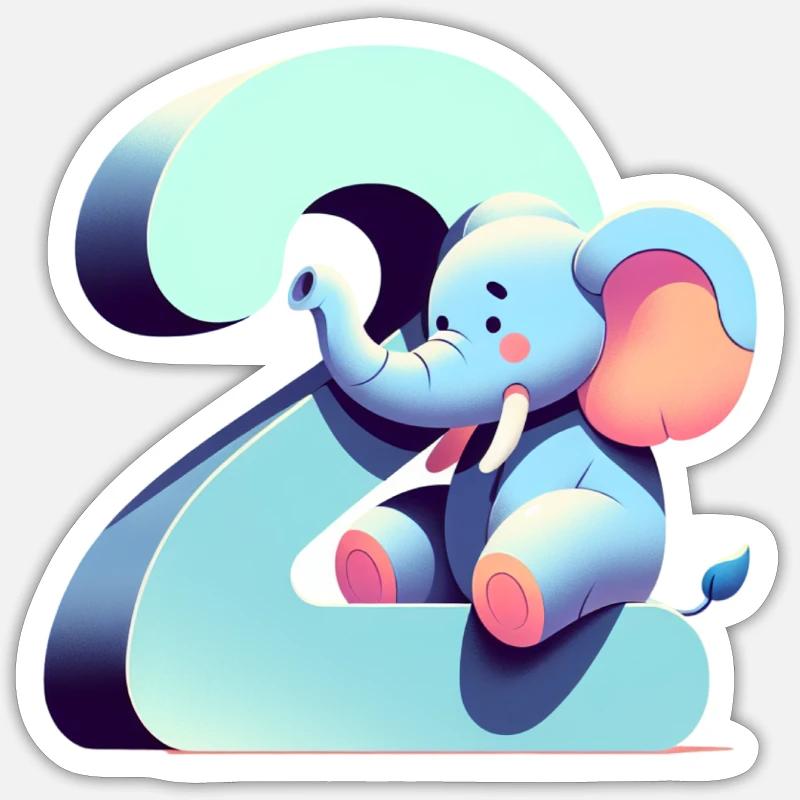 Creative Children's Numbers Collection - Sticker size S (10 x 10 cm) - white matte