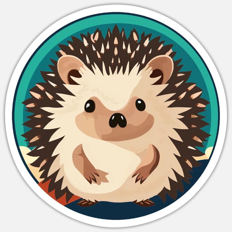 Hedgehog Prickly Stinger - Sticker size S (10 x 10 cm) - white matte