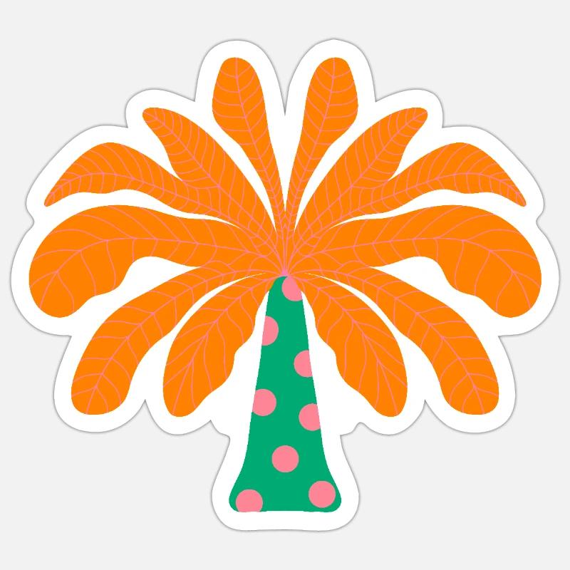 Tropical Palm Tree - Sticker size S (10 x 10 cm) - white matte
