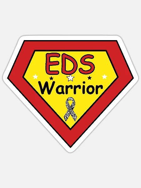 EDS Krieger Superheld - Sticker Größe S (10 x 10 cm) - Mattweiß