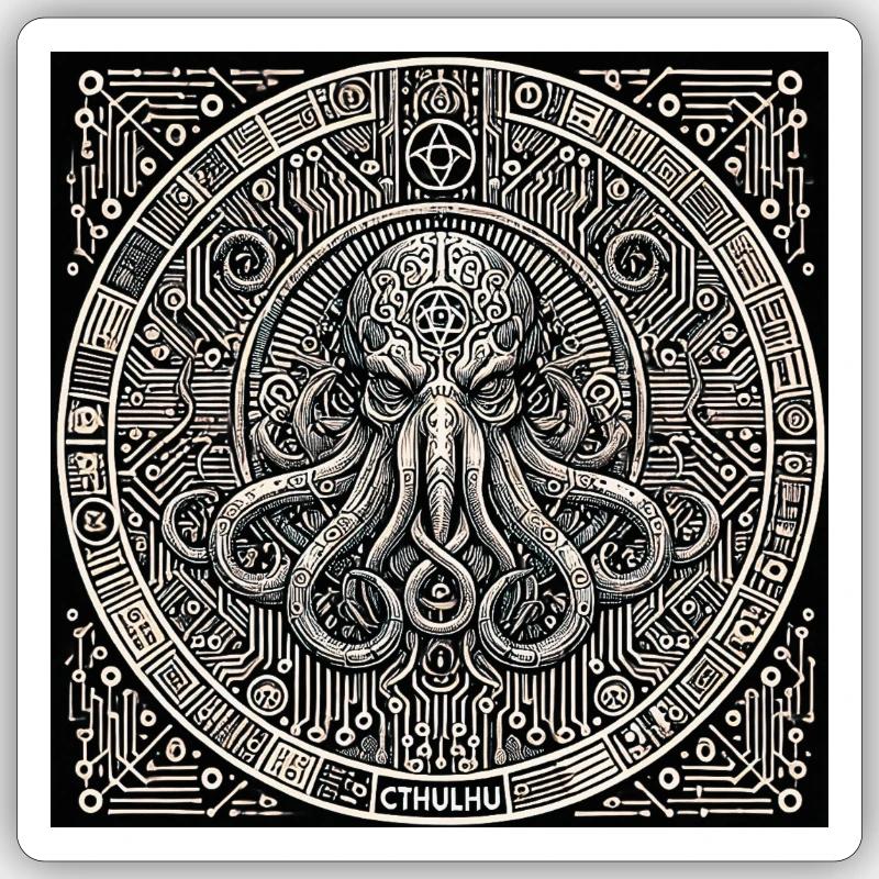 Old God - Sticker size S (10 x 10 cm) - white matte