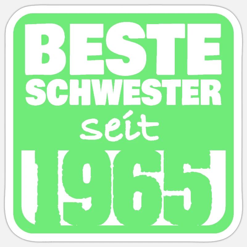 1965 - Sticker taille S (10 x 10 cm) - blanc mat