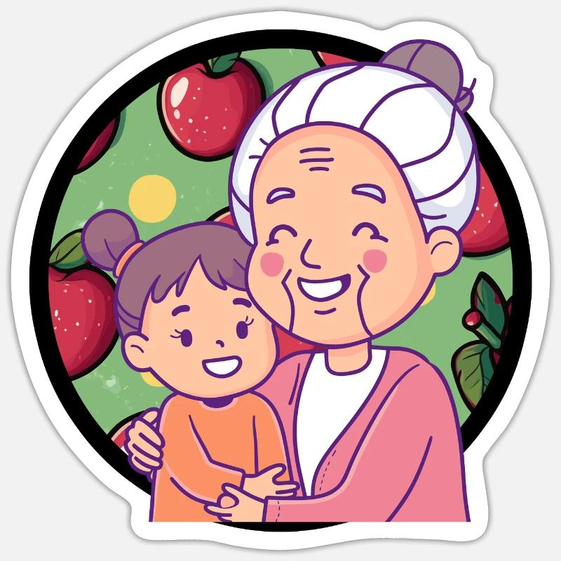 Oma Großmutter Sticker Größe S (10 x 10 cm)