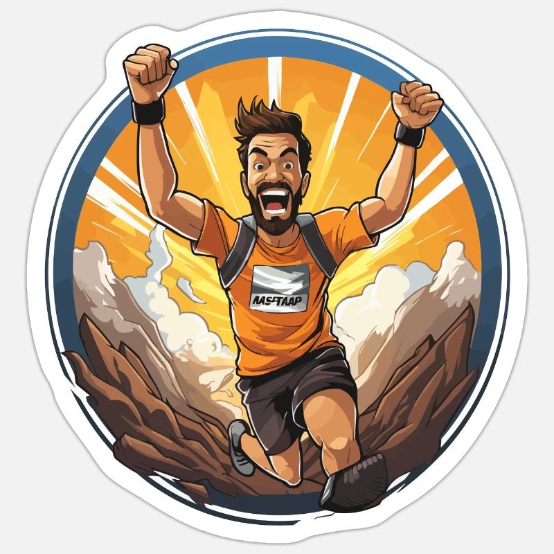 Succès au marathon - Sticker taille S (10 x 10 cm) - blanc mat