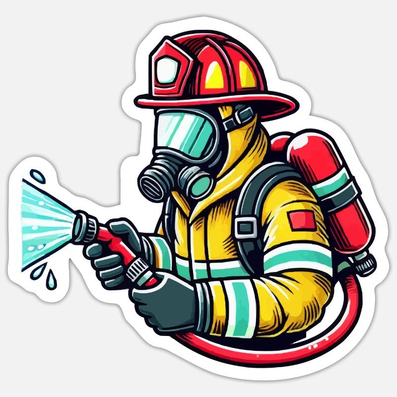 fire brigade Sticker size S (10 x 10 cm)