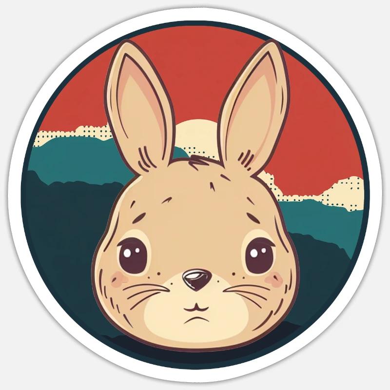 Rabbit Tooth Bunny Sticker size S (10 x 10 cm)