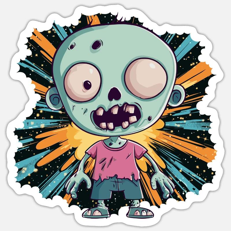 Zombie Grab - Sticker Größe S (10 x 10 cm) - Mattweiß
