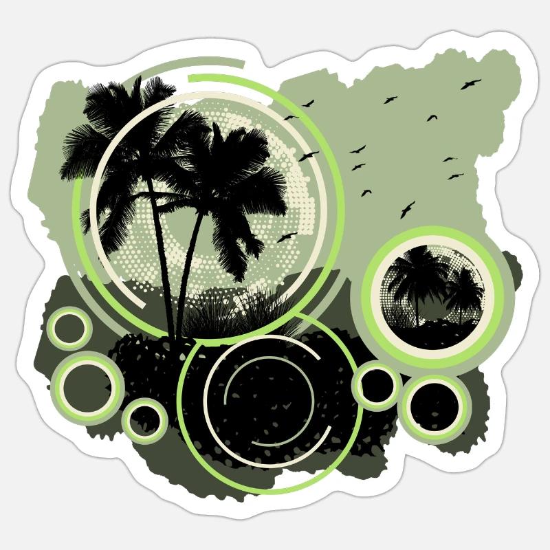 Sunset Sun Summer - Sticker size S (10 x 10 cm) - white matte