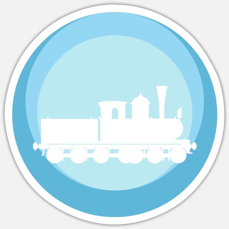Dampflok Bahn Sticker Größe S (10 x 10 cm)
