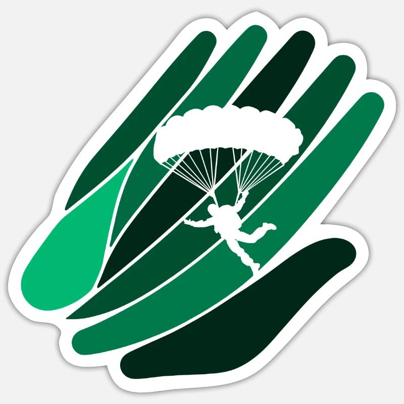 Parachuting Skydiving Skydive Sticker Größe S (10 x 10 cm)