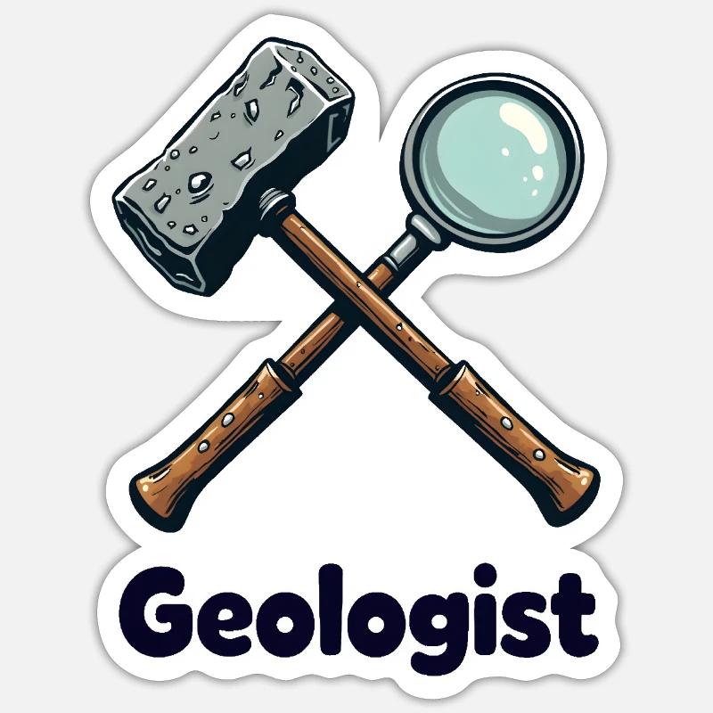Geologist Tools - Sticker size S (10 x 10 cm) - white matte