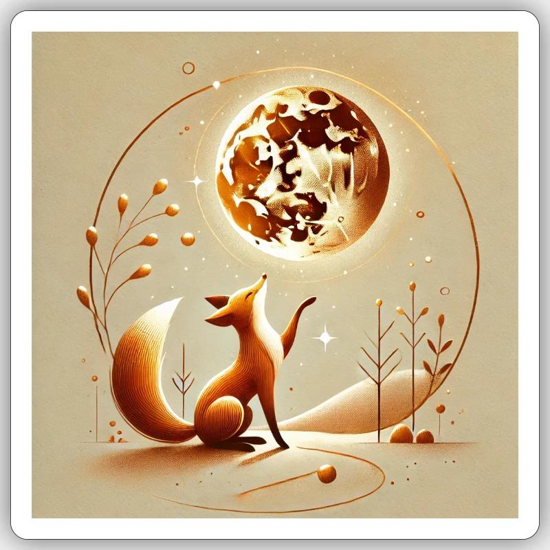 Fuchs I - Sticker Größe S (10 x 10 cm) - Mattweiß