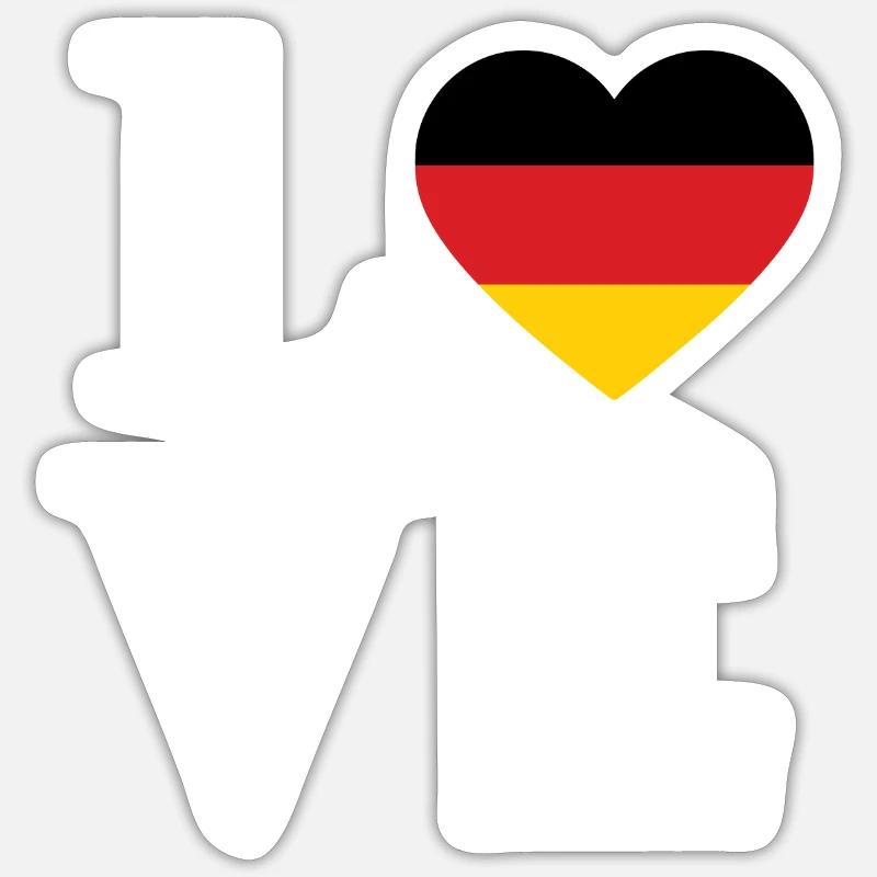 Germany Minimalist Script - Sticker Größe S (10 x 10 cm) - Mattweiß