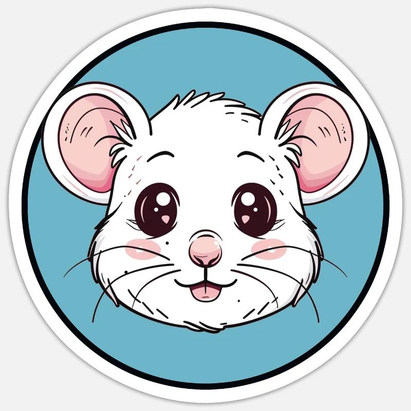 Mouse Mice - Sticker size S (10 x 10 cm) - white matte