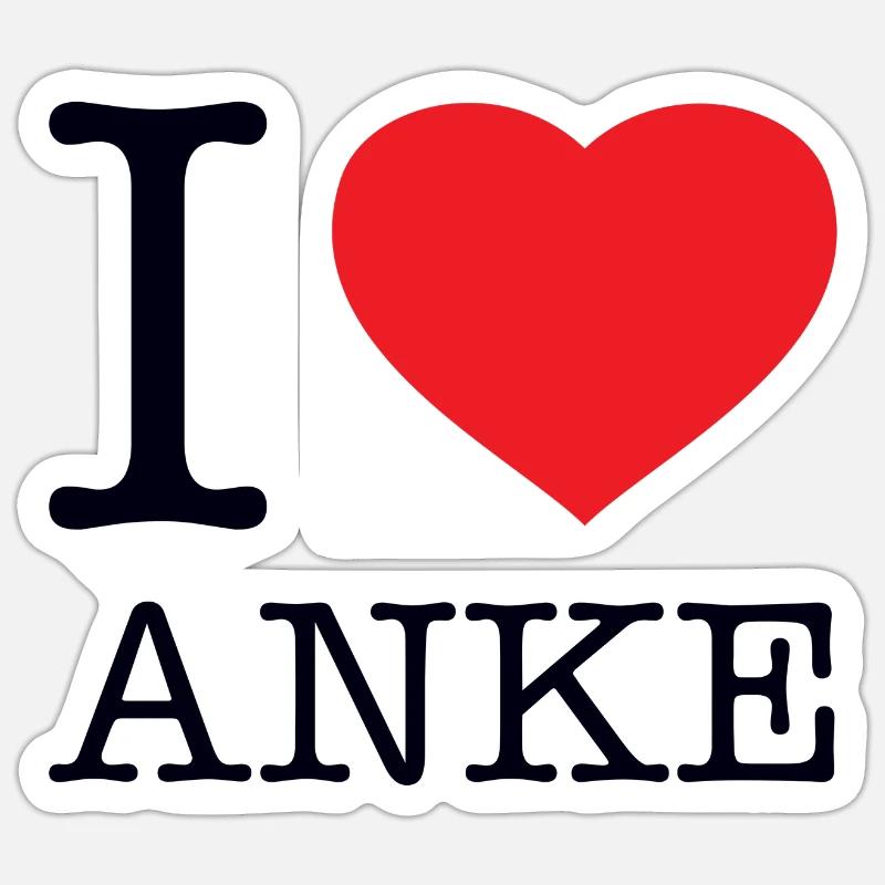 J’ADORE ANKE - Sticker taille S (10 x 10 cm) - blanc mat