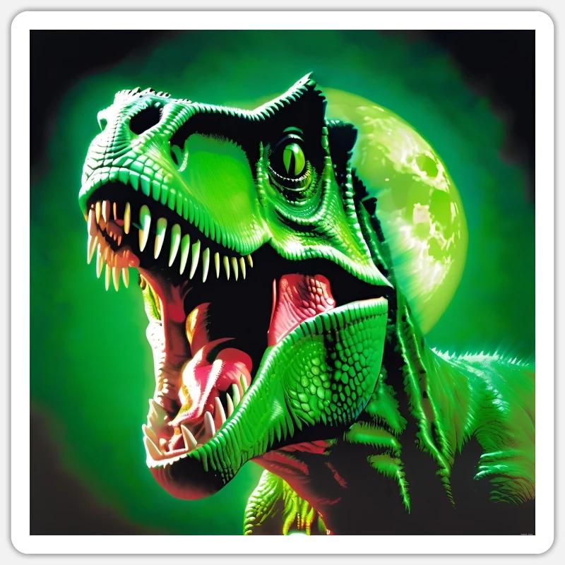 T-Rex, Vorgeschichte, T-Rex - Sticker Größe S (10 x 10 cm) - Mattweiß
