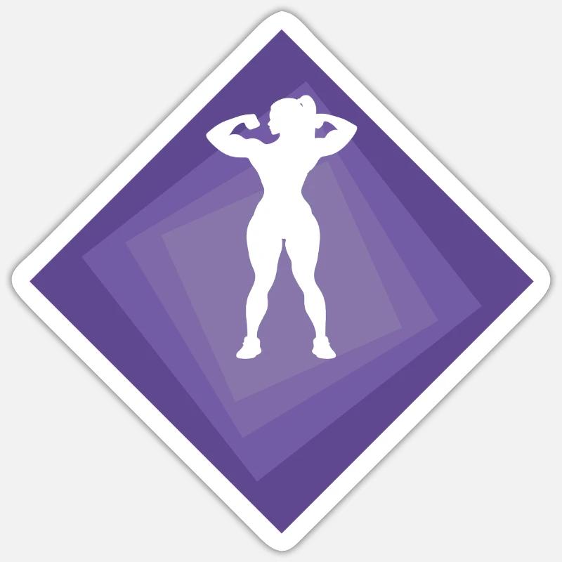 Bodybuilding Muscle Sticker size S (10 x 10 cm)