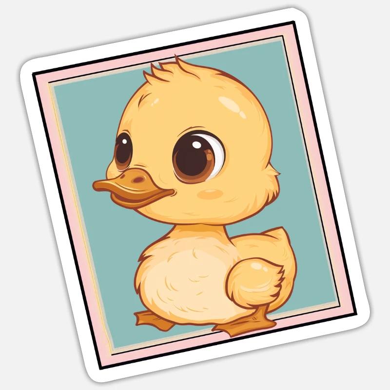 Schnabel Vogel Quak - Sticker Größe S (10 x 10 cm) - Mattweiß