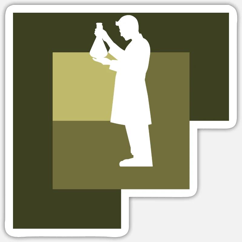 Chemist Chemistry Molecule - Sticker size S (10 x 10 cm) - white matte