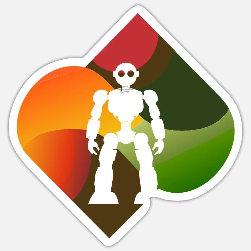 Robotics Technology Scifi - Sticker size S (10 x 10 cm) - white matte