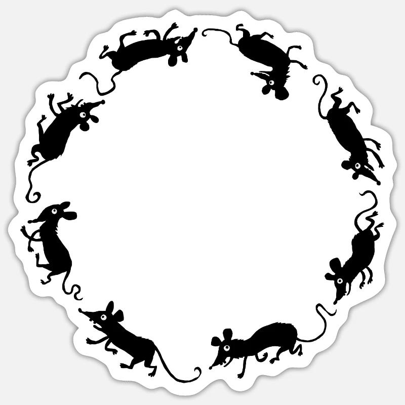 Mice - Sticker size S (10 x 10 cm) - white matte
