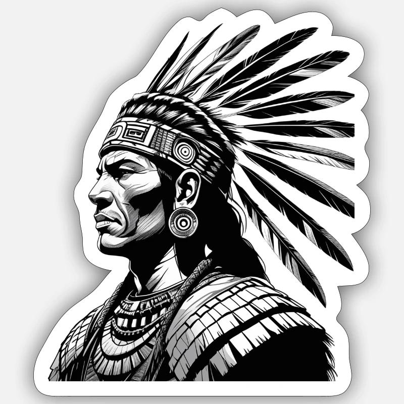 indianer Sticker Größe S (10 x 10 cm)
