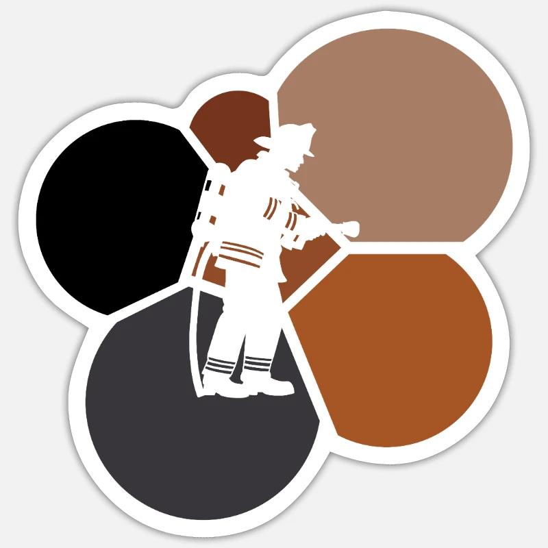 Appel d’urgence des pompiers - Sticker taille S (10 x 10 cm) - blanc mat