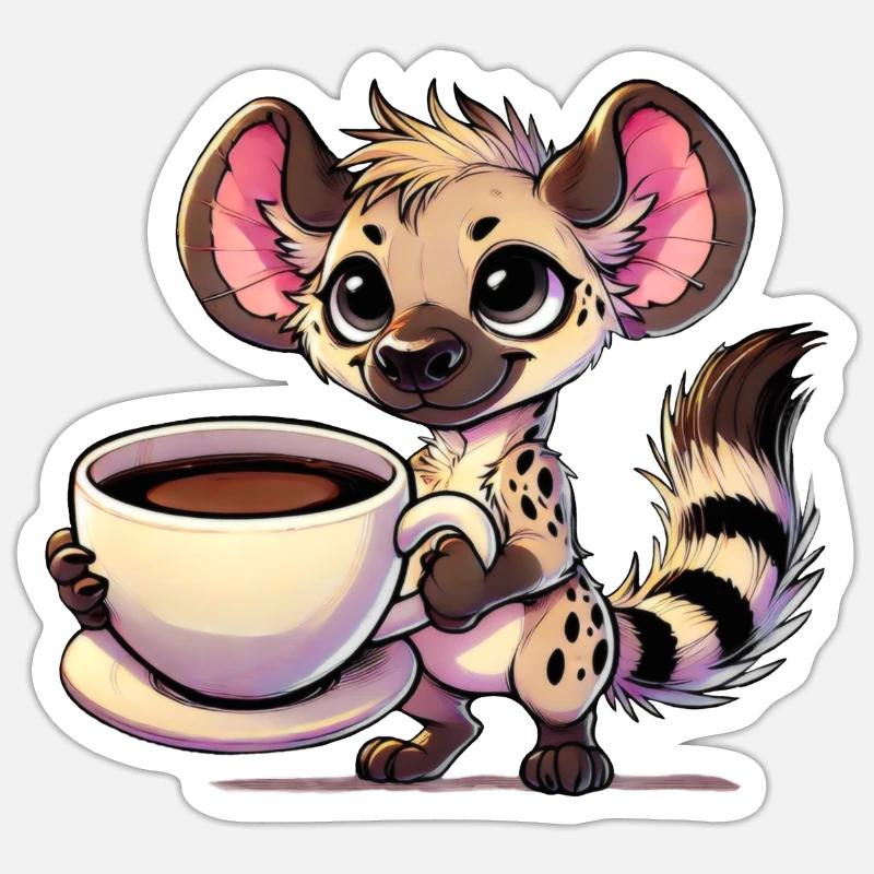 Hyäne Sticker Größe S (10 x 10 cm)