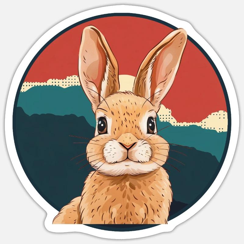 Bunny Easter Bunnies - Sticker size S (10 x 10 cm) - white matte