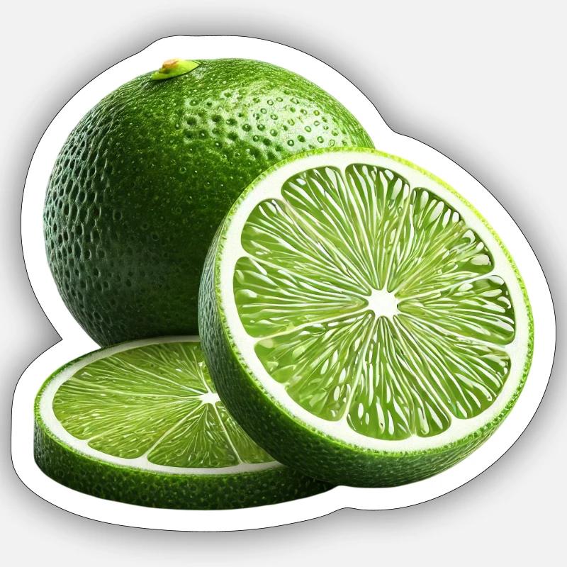 Lime - Sticker size S (10 x 10 cm) - white matte