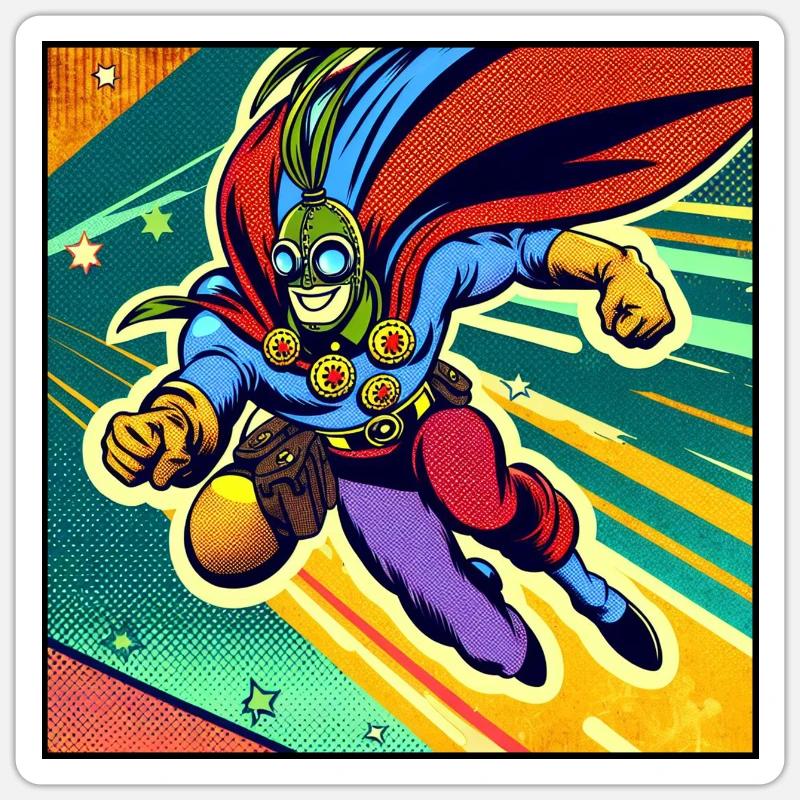 Superheld Sticker Größe S (10 x 10 cm)