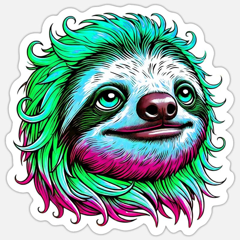 Sloth Sticker size S (10 x 10 cm)