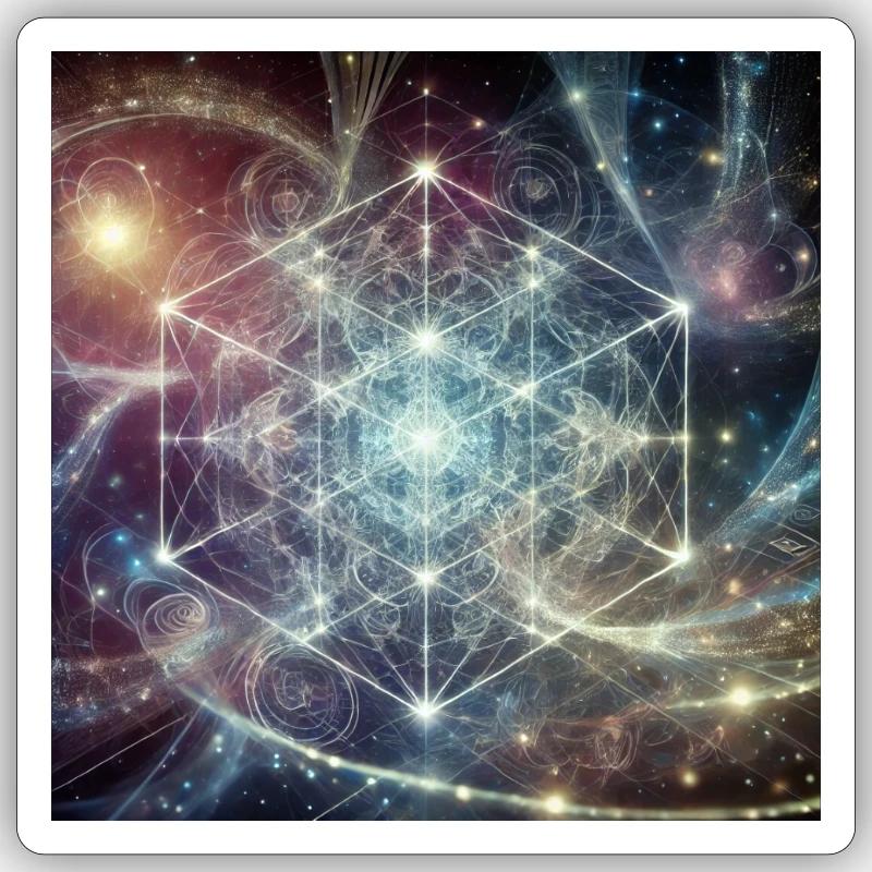 32 Dimension - Sticker size S (10 x 10 cm) - white matte