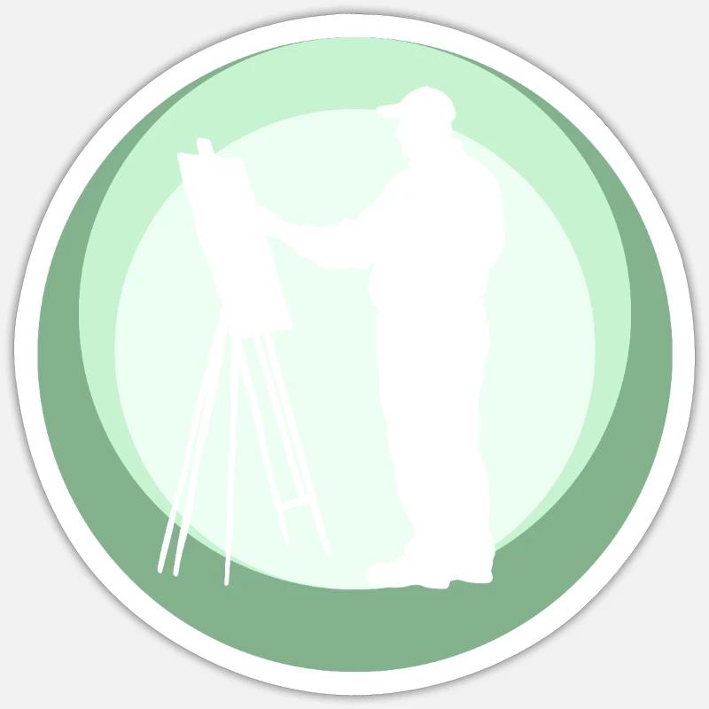 Paint Brushes Sticker size S (10 x 10 cm)