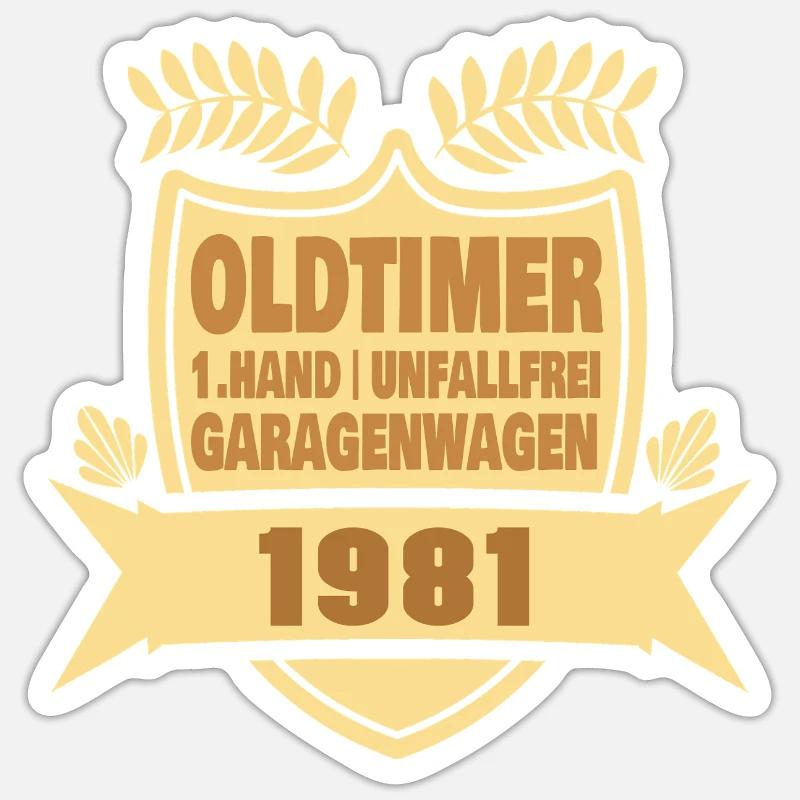 1981 - Sticker size S (10 x 10 cm) - white matte
