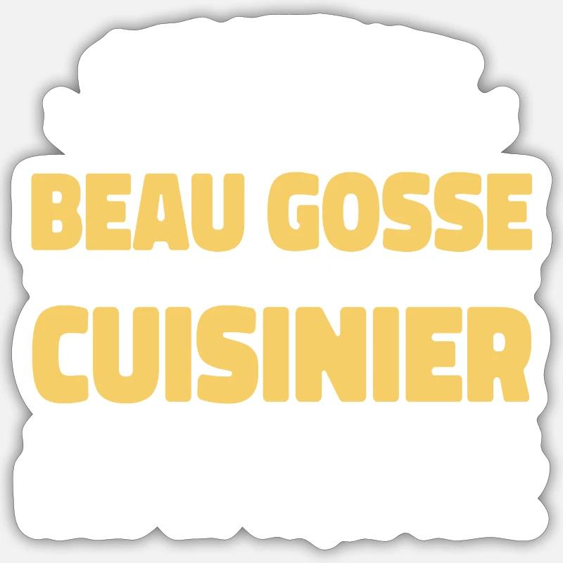 Handsome Man Cook Sticker size S (10 x 10 cm)