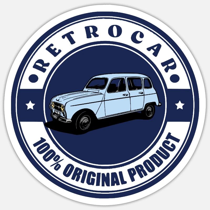 Retro car Sticker size S (10 x 10 cm)