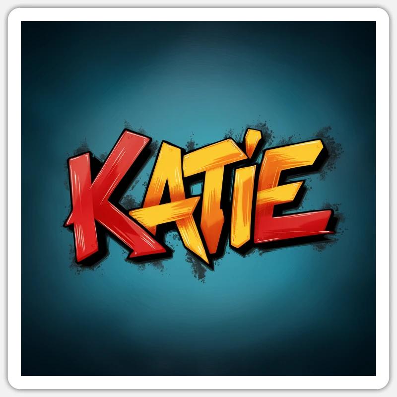 Katie - Sticker taille S (10 x 10 cm) - blanc mat