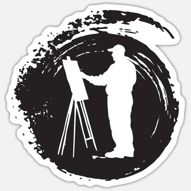 Paint Brush Painter Sticker size S (10 x 10 cm)