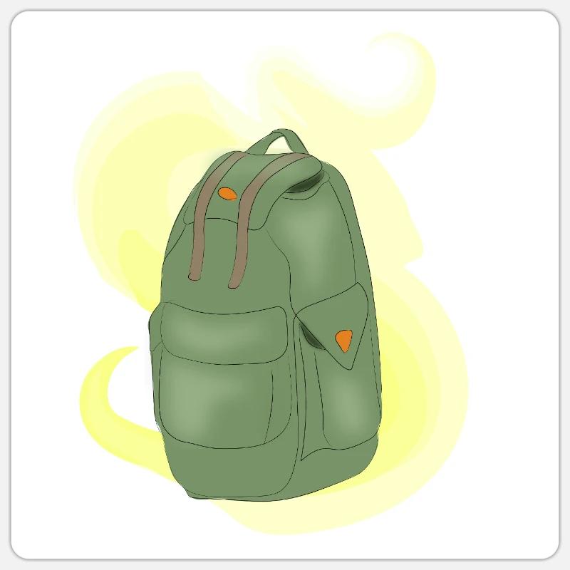 Mountain backpack - Sticker size S (10 x 10 cm) - white matte