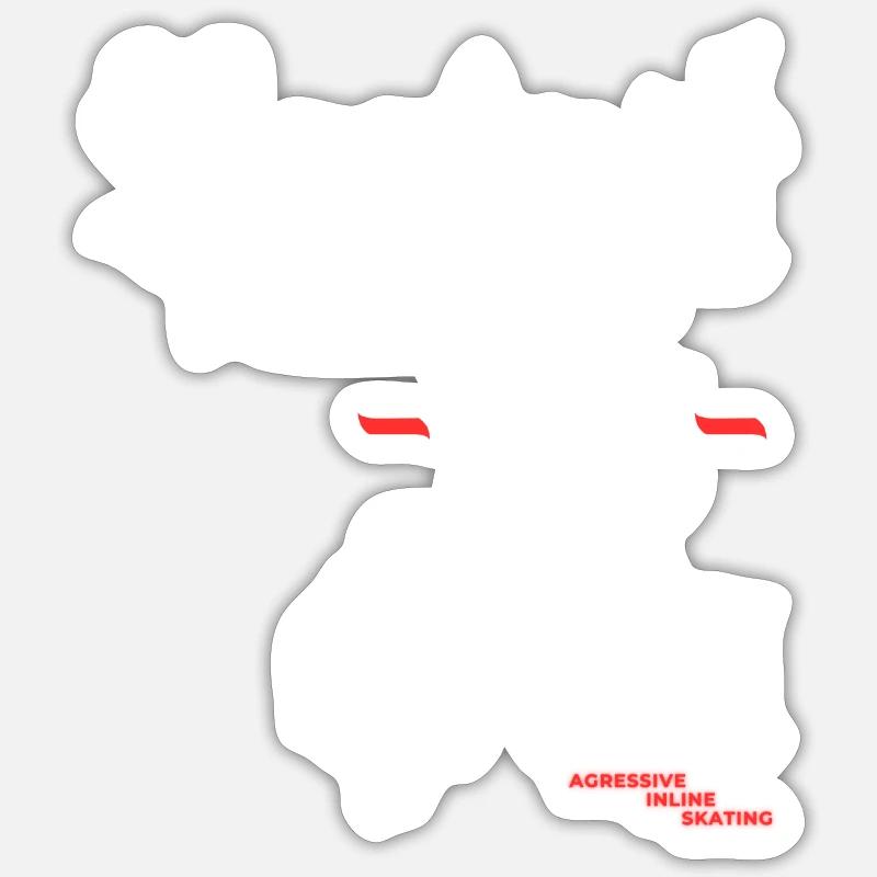 À contre-courant - Sticker taille S (10 x 10 cm) - blanc mat