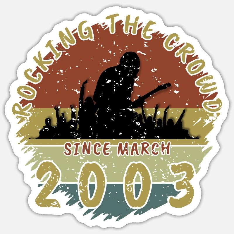 22nd Birthday Rocking the crowd GIT 03/2003 Sticker size S (10 x 10 cm)