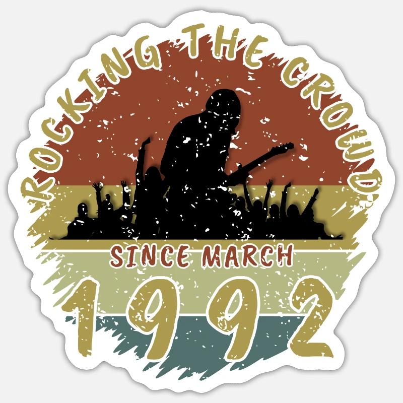 33. Geburtstag Rocking the crowd GIT 03/1992 Sticker Größe S (10 x 10 cm)