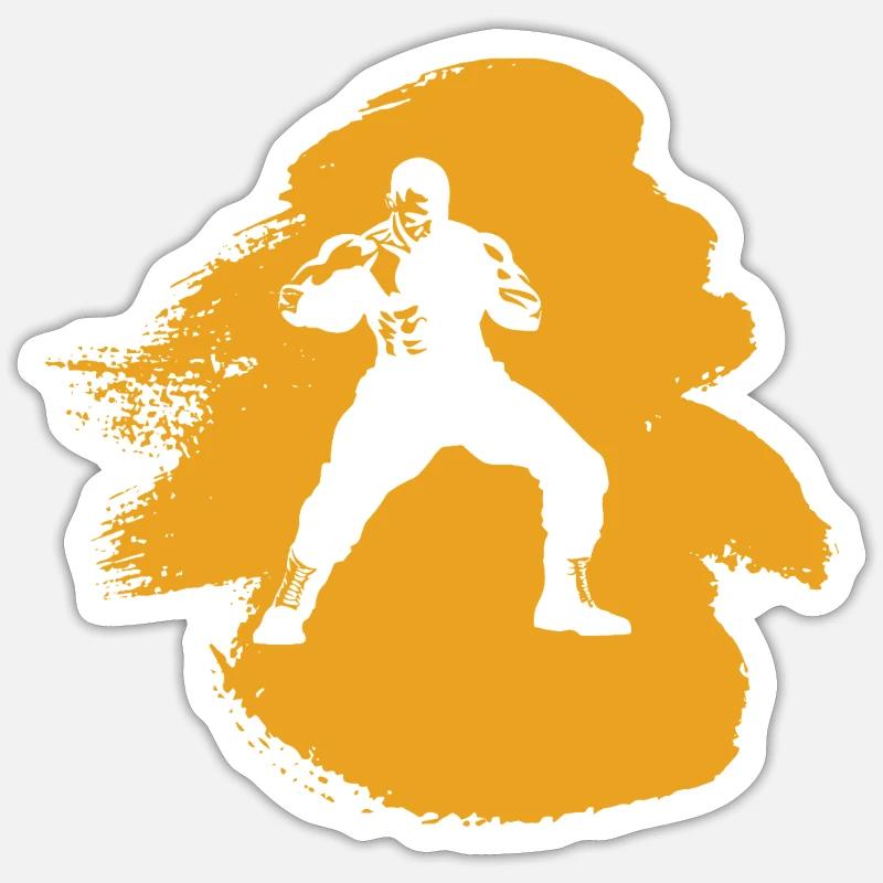 MMA Grappling Jitsu - Sticker size S (10 x 10 cm) - white matte