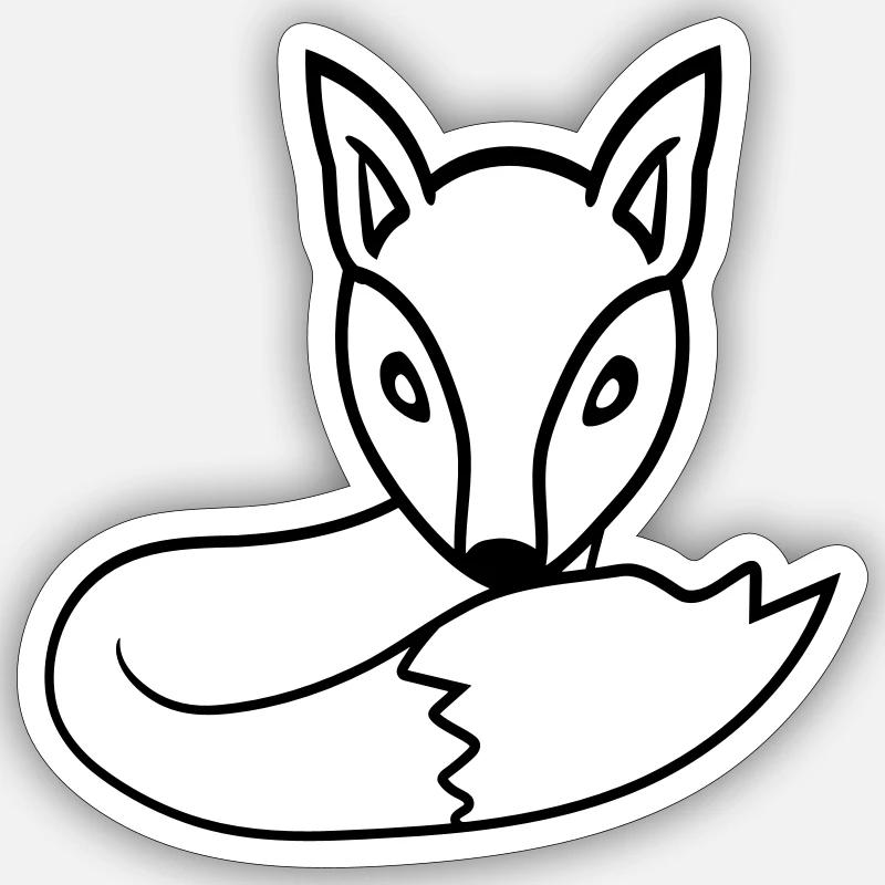 Fuchs Rotfuchs Wildes Tier Schlauer Wald Bewohner Sticker Größe S (10 x 10 cm)